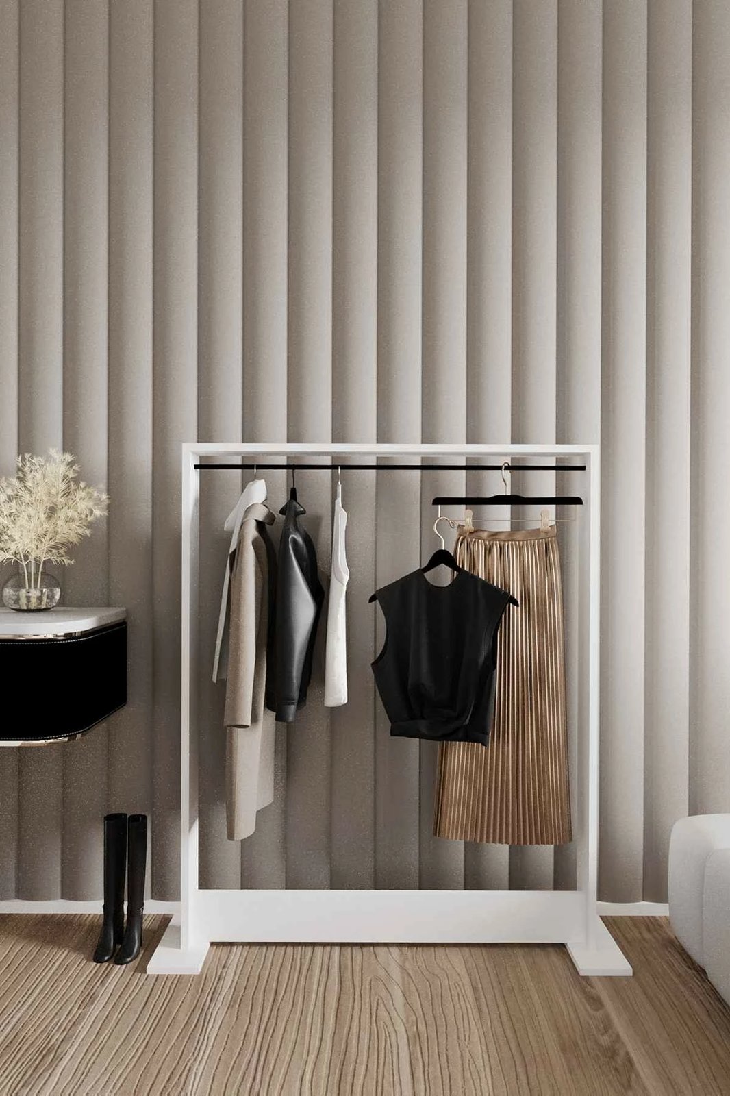 Stendë për korridor, ngjyrë e bardhë, Hanah Home Salvitor