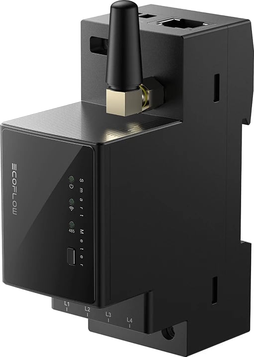 Matës i mençur energjie EcoFlow 120A WiFi, EFSMARTMETER-EU-120A, i zi