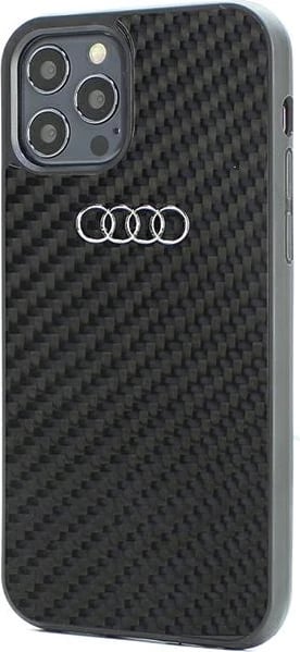 Mbështjellës Audi Carbon Fiber për iPhone 12/12 Pro 6.1", i zi