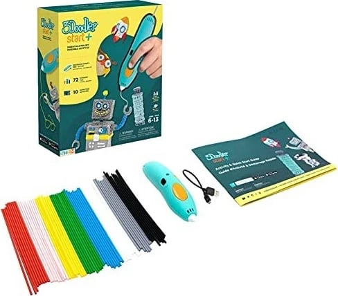 3D Pen 3Doodler Start Plus, Turquoise, Yellow