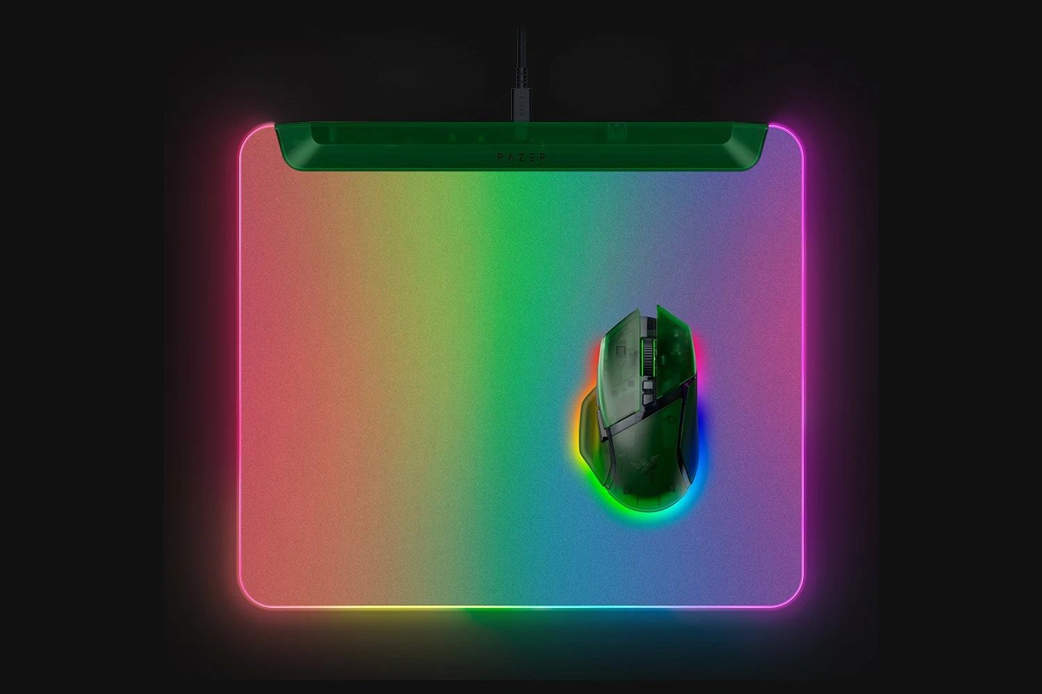 Mauspad Razer V2 Pro phantom green edition, LED, USB, 360mm, jeshil Mauspad Razer V2 Pro phantom green edition, LED, USB, 360mm, jeshil