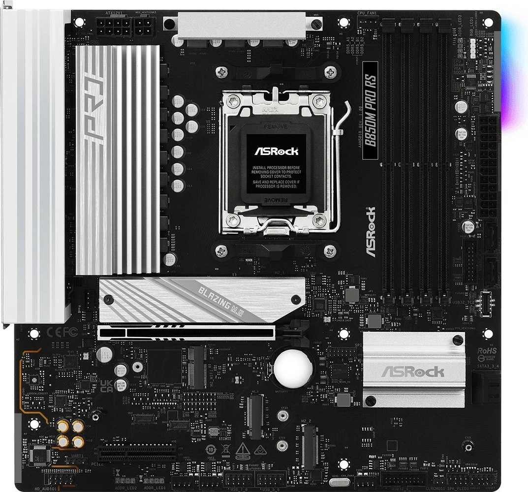 Pllakë amë ASRock B850M PRO RS, Socket AM5, 4x DDR5, micro ATX