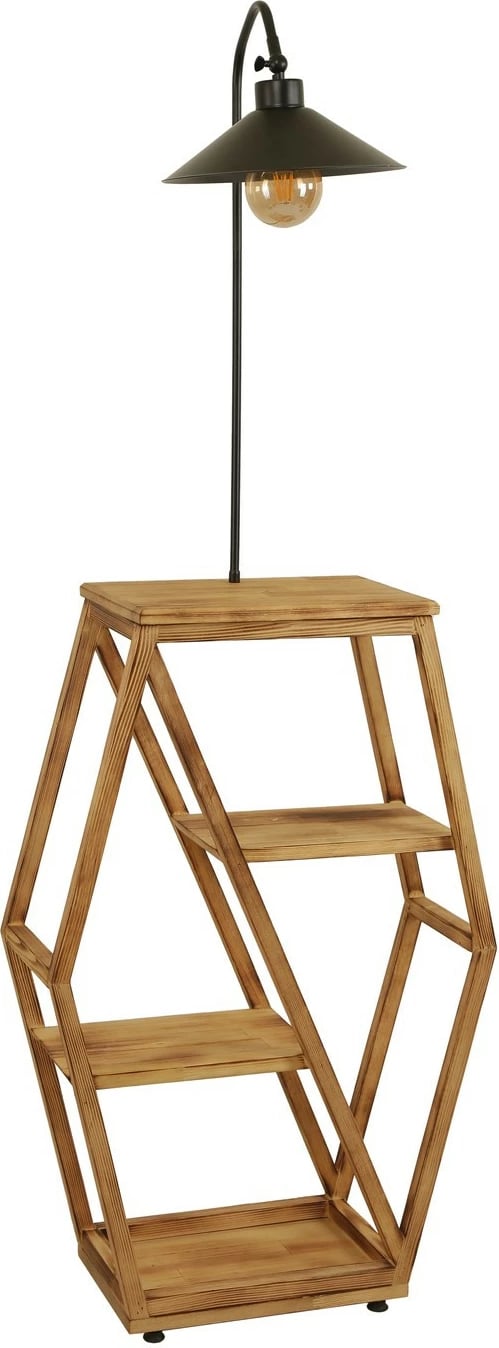 Llambë dyshemeje Opviq, 8526-1, ngjyrë kaki, me raft librash