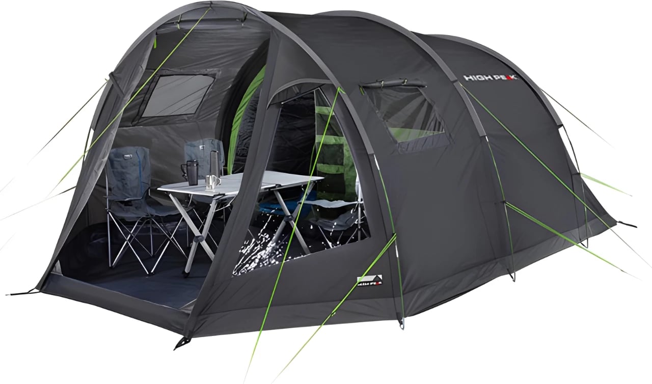 Tendë High Peak për pesë persona, ngjyrë gri e gjelbër