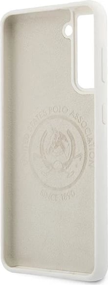 Mbështjellës U.S. Polo Assn. USHCS21MSLHRWH për Samsung Galaxy S21+, silikon, i bardhë