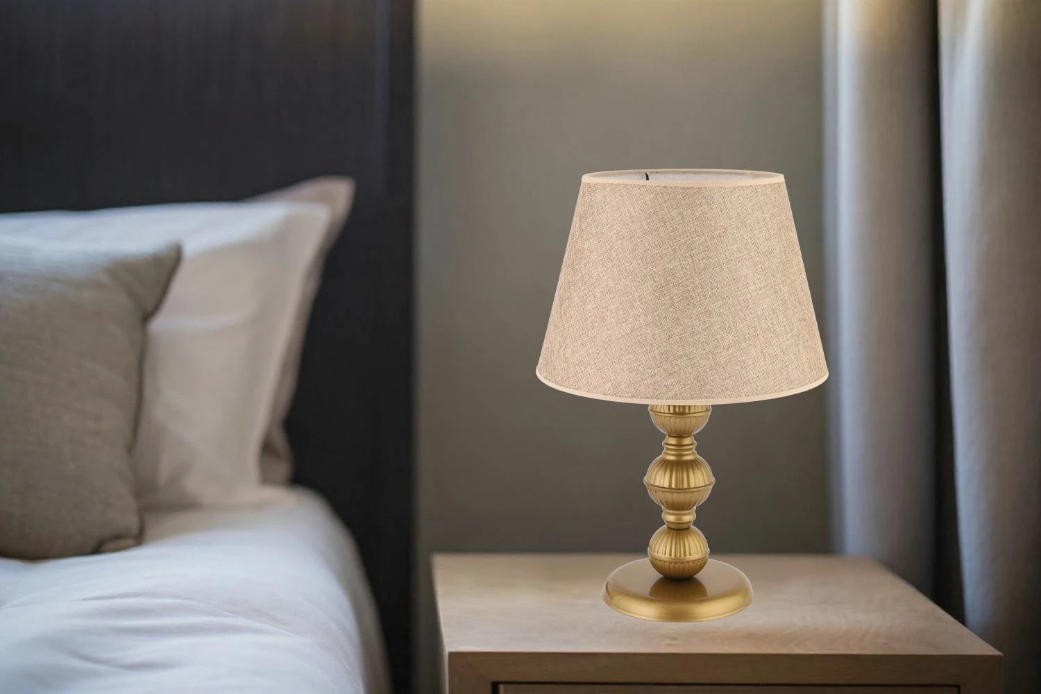 Llambë tavoline Opviq, bezhë, ari, 300