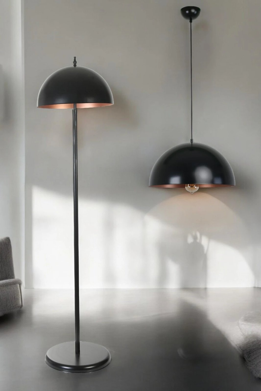 Set llambë tavani dhe llambadar Opviq, ngjyrë e zezë, 8872-1