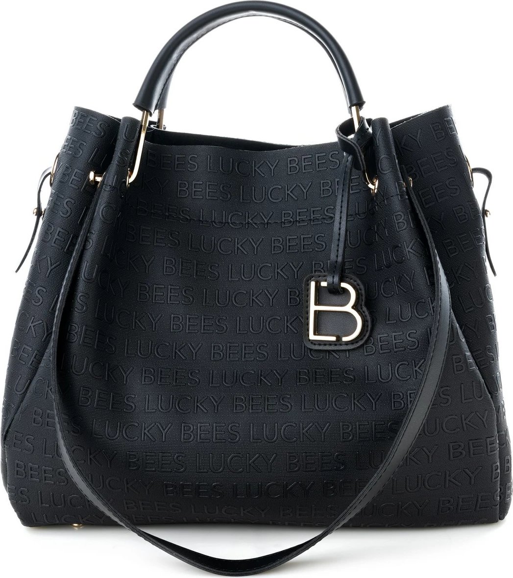 Çantë krahu Lucky Bees, lëkurë e zezë, 275
