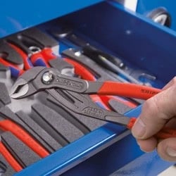 Set pincash Knipex, 4 copë, dorezë e kuqe