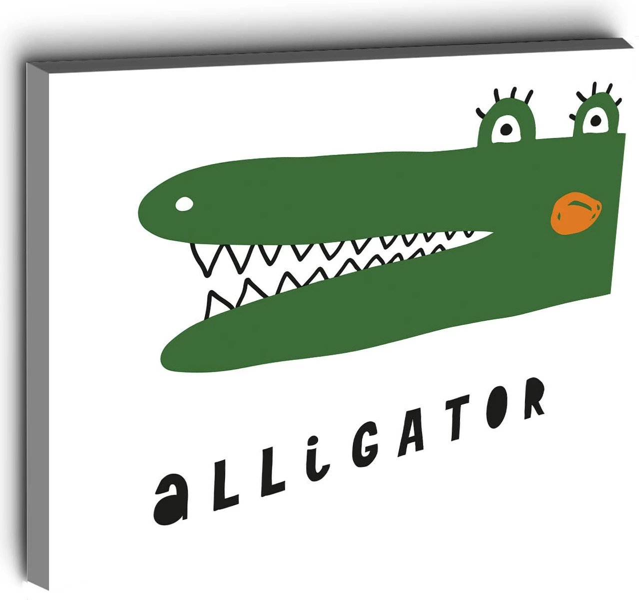 Pikturë dekorative në kanavacë, Wallity, jeshile dhe e bardhë, 28x38cm