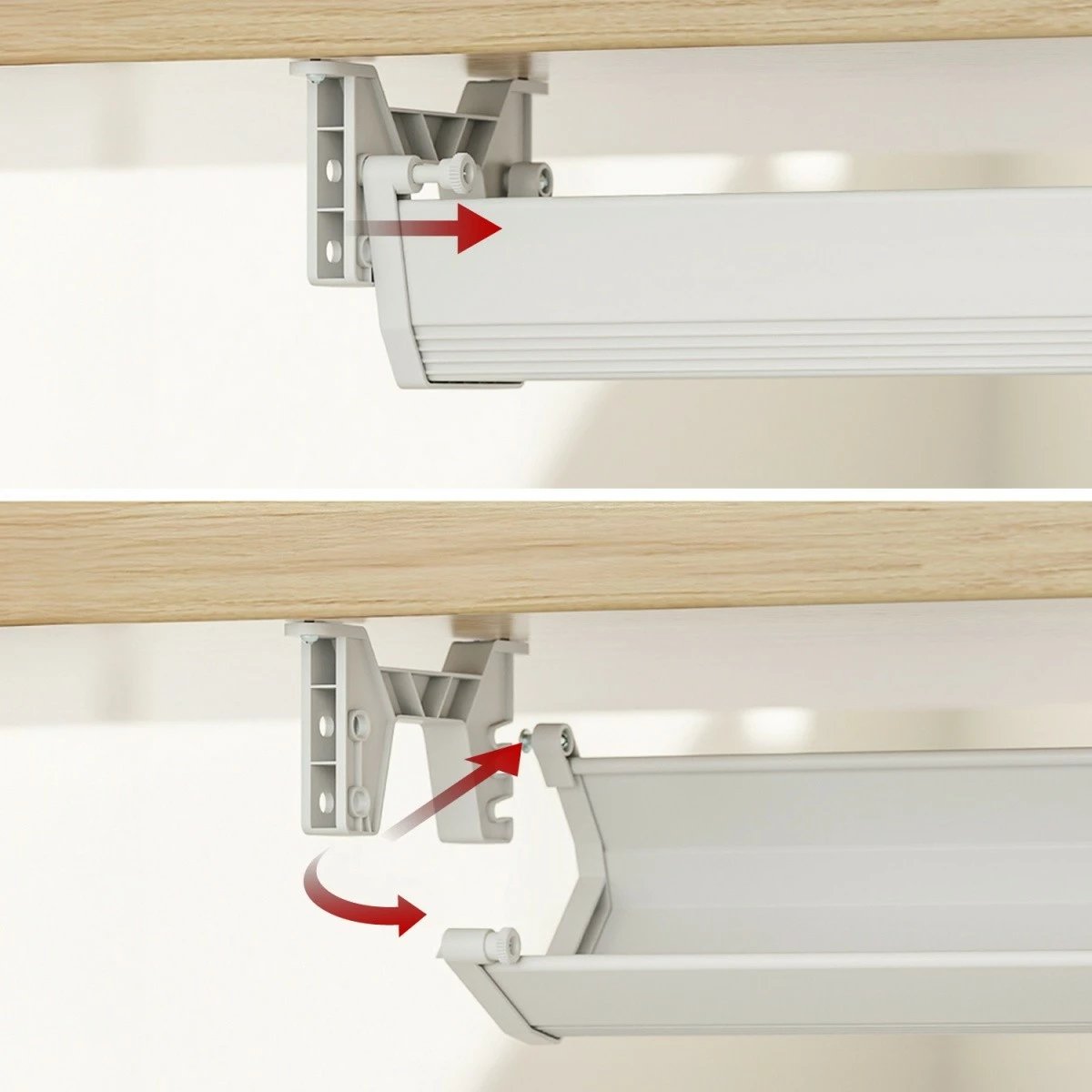 Organizues kabllosh Maclean MC-106W, nën tavolinë, i bardhë Organizues kabllosh Maclean MC-106W, nën tavolinë, i bardhë