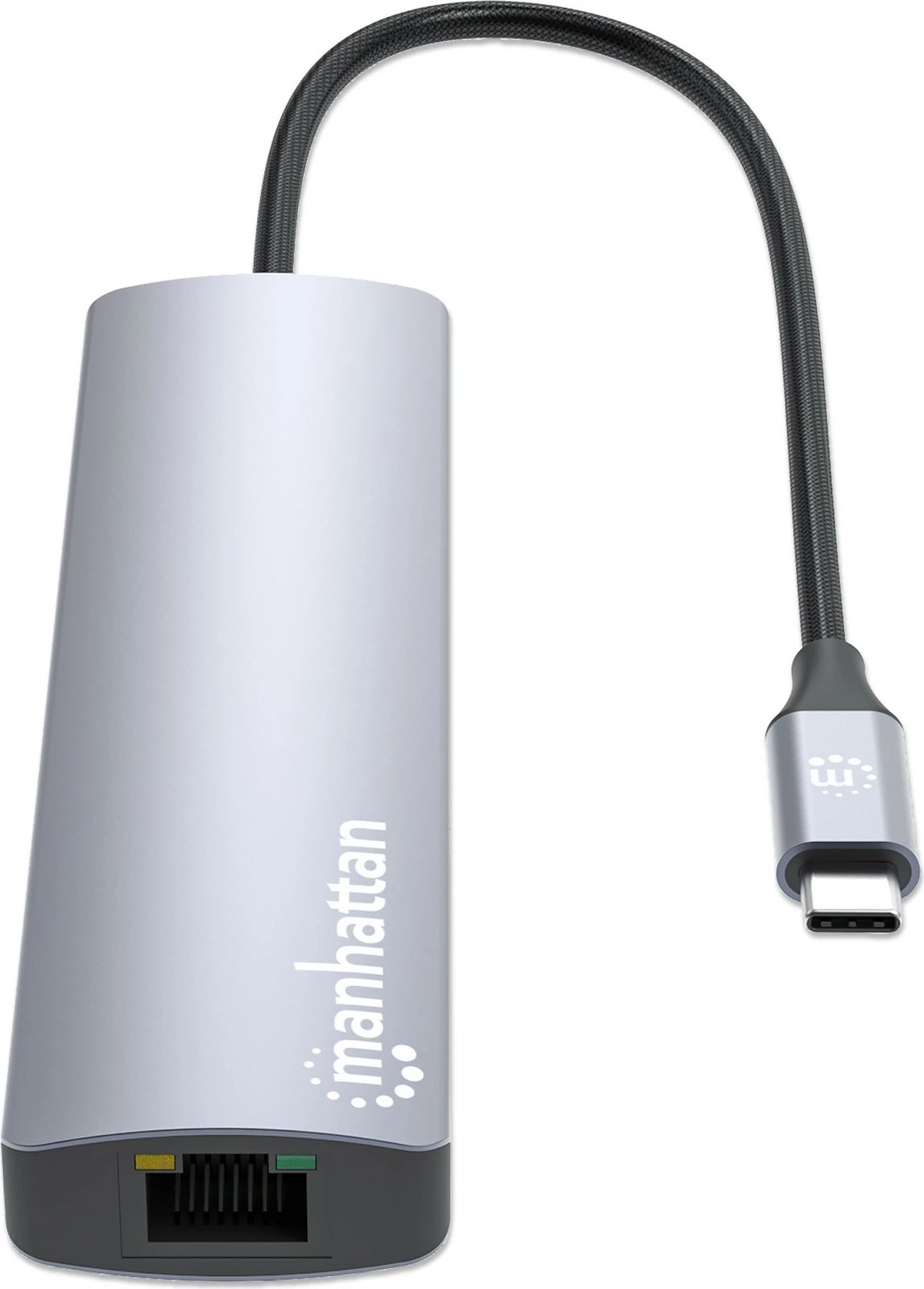 Docking station MANHATTAN 7-in-1, USB-C, 1x HDMI, 2x USB 10Gb/s, argjend
