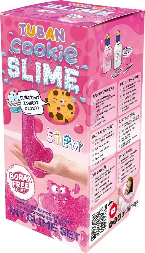 Set slime TUBAN Cookie, TU3137, aromë biskote, rozë