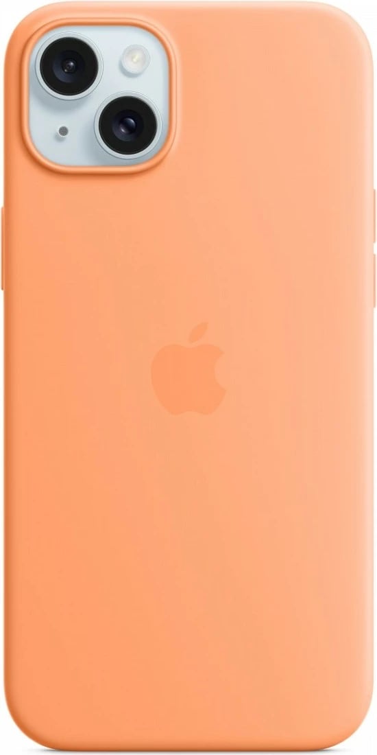 Mbështjellës silikon Apple MagSafe për iPhone 15 Plus, Orange Sorbet