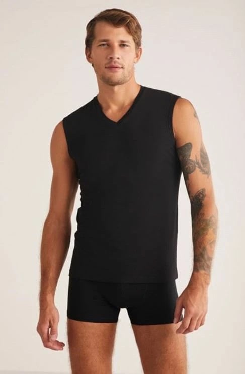 Fanellë e brendshme për meshkuj, e zezë, Jumeon, 1C11CEAK131.001.C00207