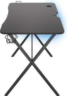 Tavolinë gaming Natec Genesis Holm 200 RGB, 113x60cm, me ndriçim RGB, e zezë