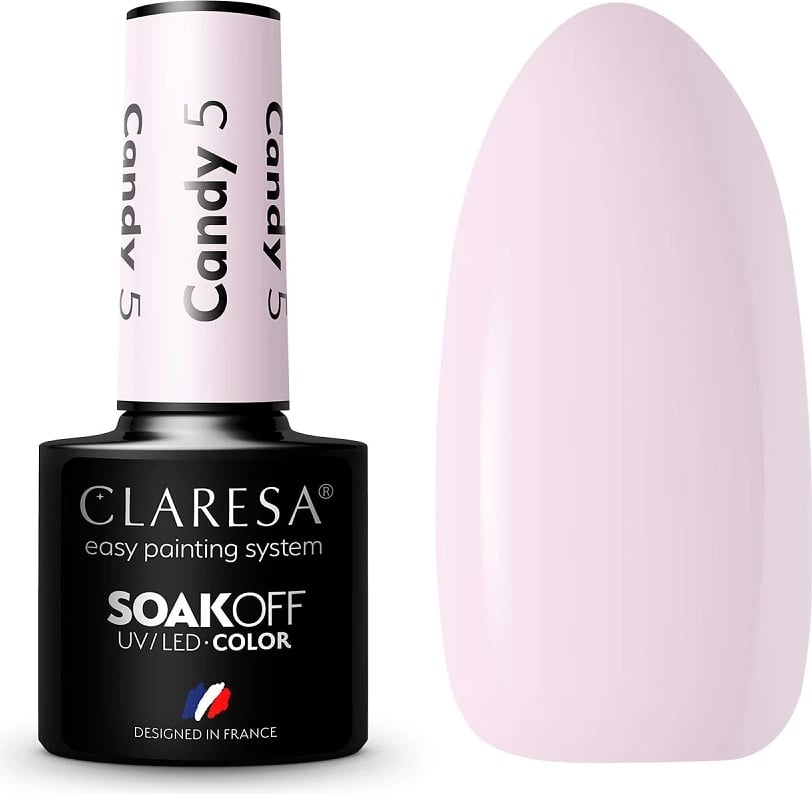 Llak për thonj Claresa Soak Off UV/LED Candy Hybrid 5 për femra, 5g