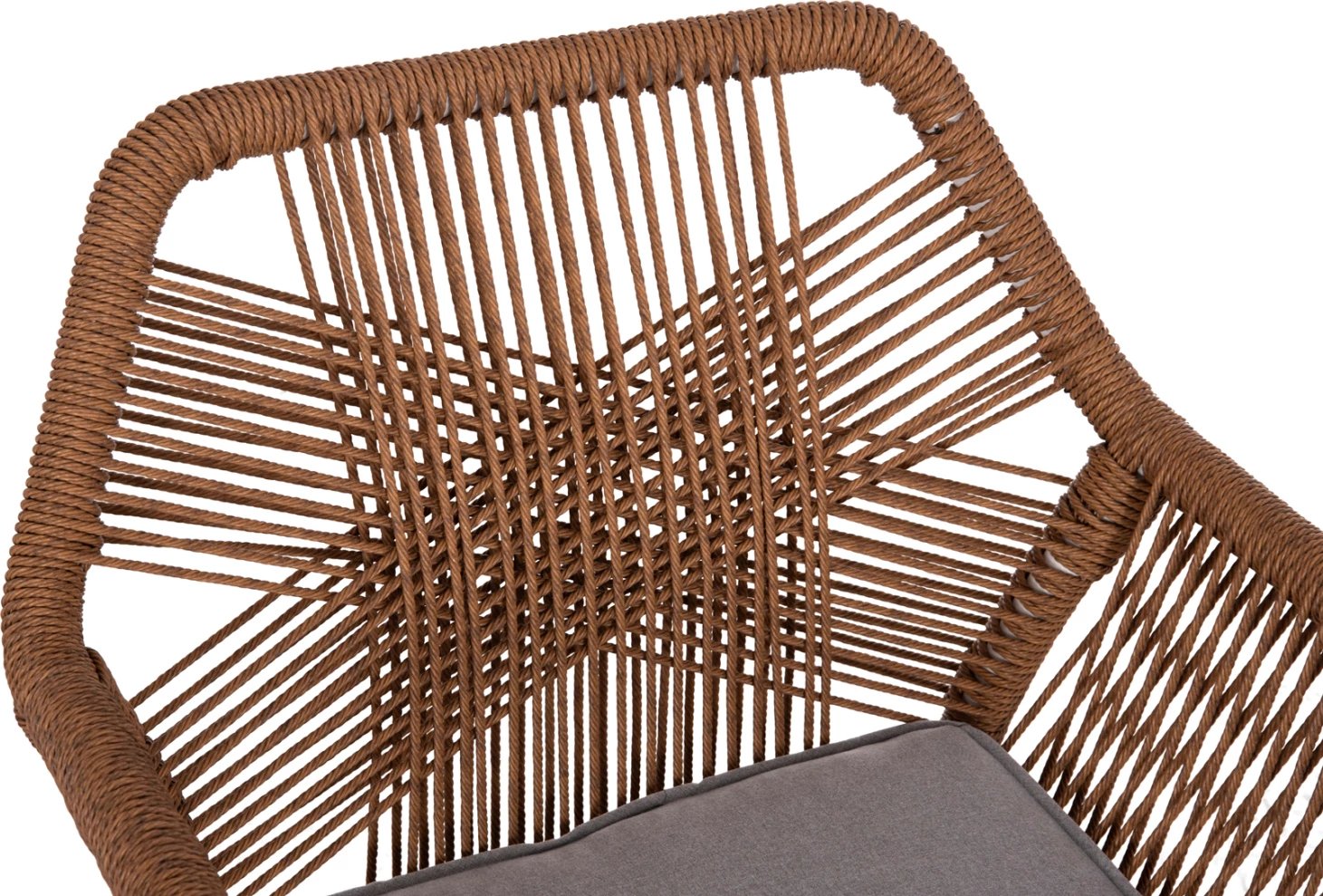 Karrige ngrënieje për jashtë, alumin i bardhë, ratan sintetik bezhë, TOPIN FH6048.11, 59x63x81cm