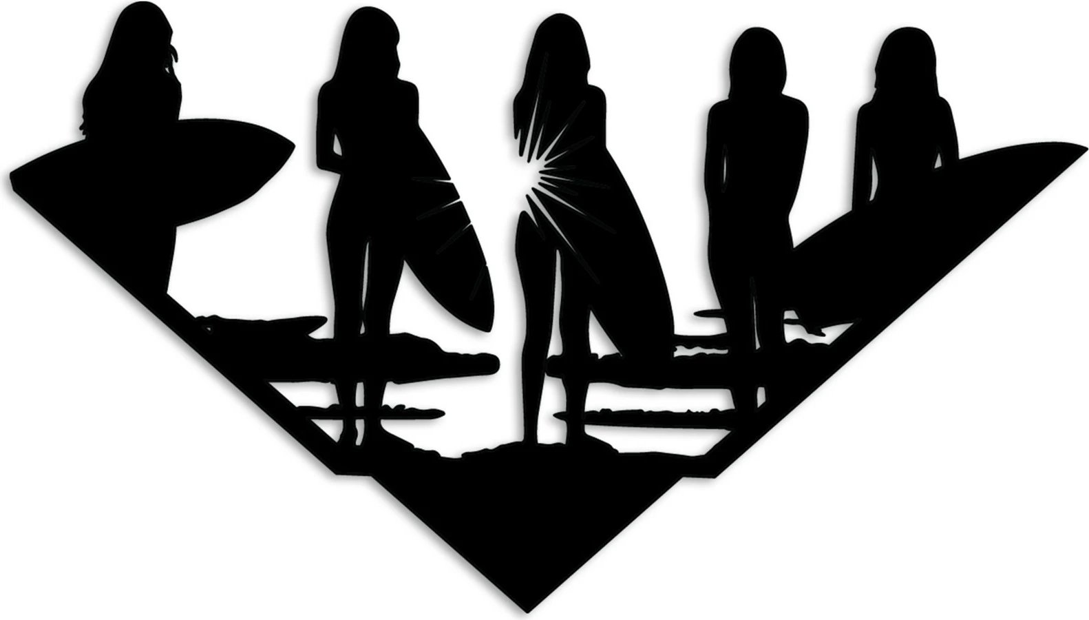 Aksesor dekorativ metalik për mur, Wallity, Bay Watch