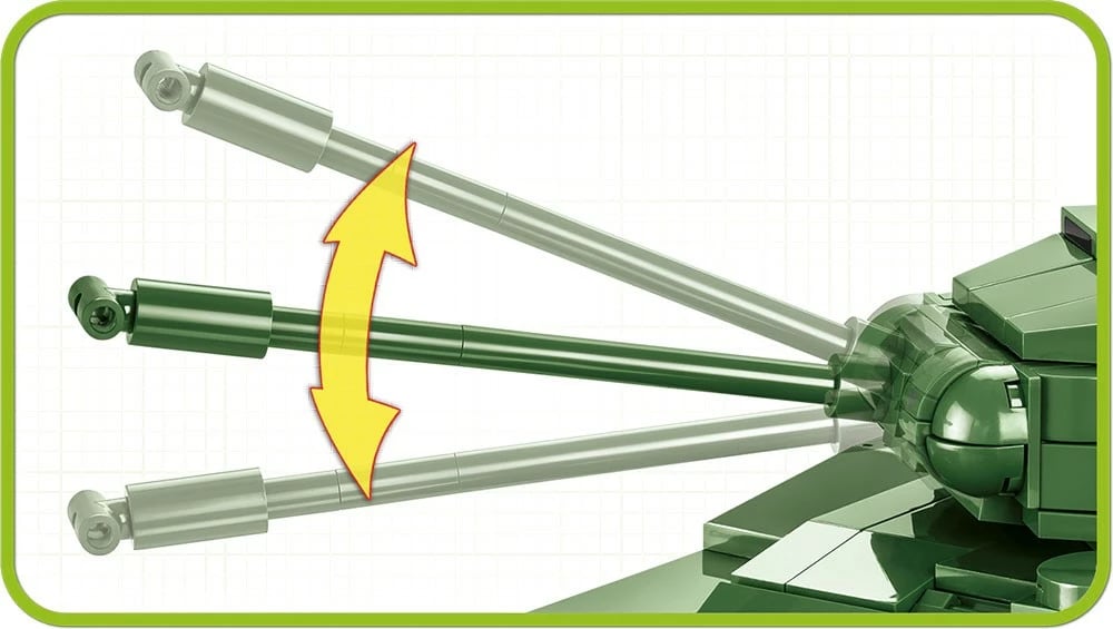 Set lodrash ndërtimi Cobi Klocki M41A3 Walker Bulldog, 625 pjesë, 2 figurina, Jeshile