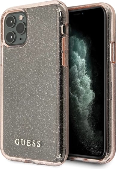 Mbështjellës Guess GUHCN65PCGLPI për iPhone 11 Pro Max, Glitter, Rozë