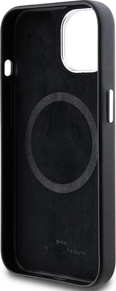 Mbështjellës BMW Signature Wrapped Metal MagSafe për iPhone 15/14/13, i zi