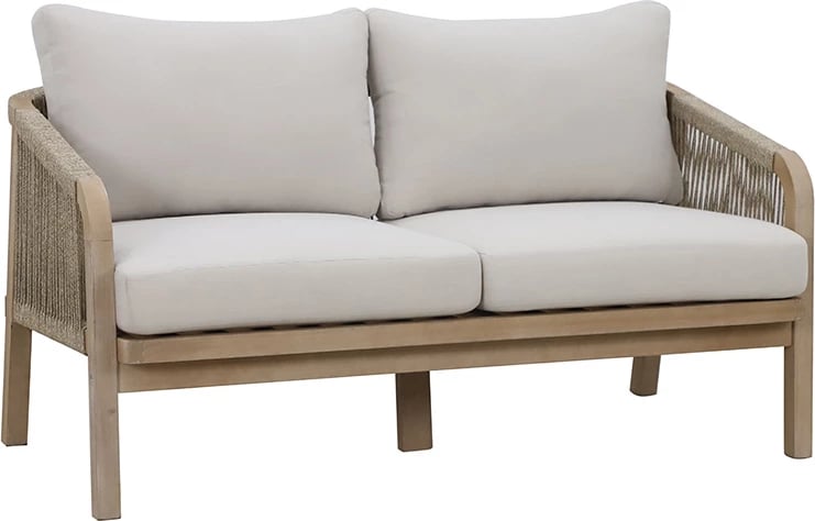 Set lounge për kopsht Malibu, dru akacie natyrale, pëlhurë bezhë, 4 copë