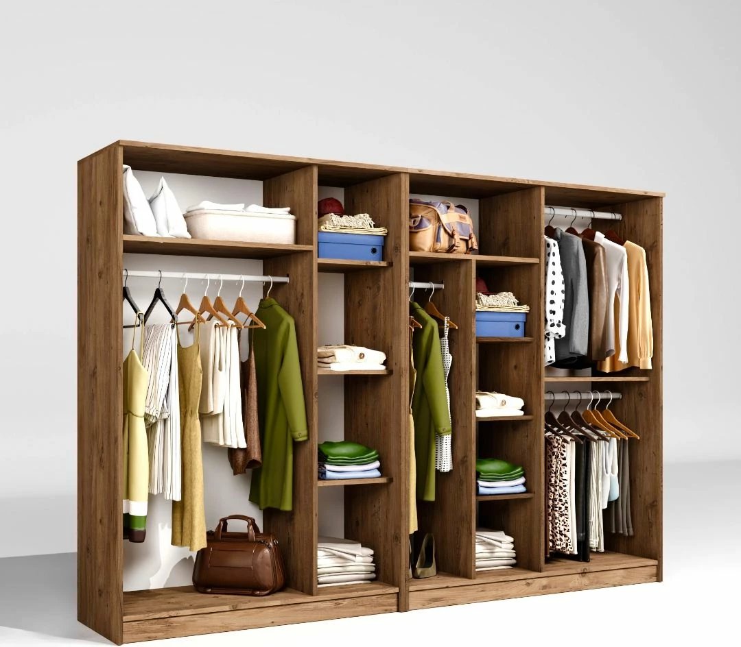 Dollap rrobash, ngjyrë Atlantic Pine, Skye Decor Kardelen 1600-117, 280x180x51.8cm