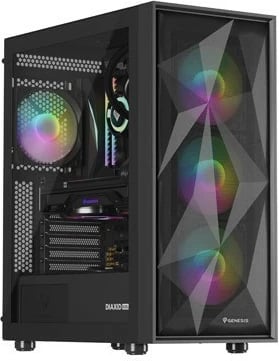 Kasë Natec Genesis Diaxid 605 ARGB, Midi Tower, e zezë