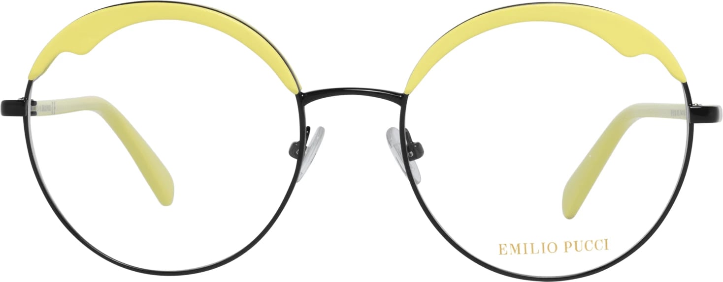 Korniza optike për femra Emilio Pucci, e zezë/verdhë