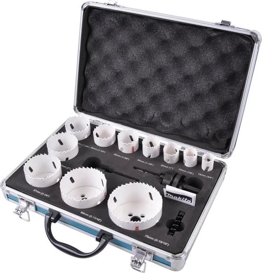 Set sharra rrethore Makita D-47298, 14 copë, me valixhe