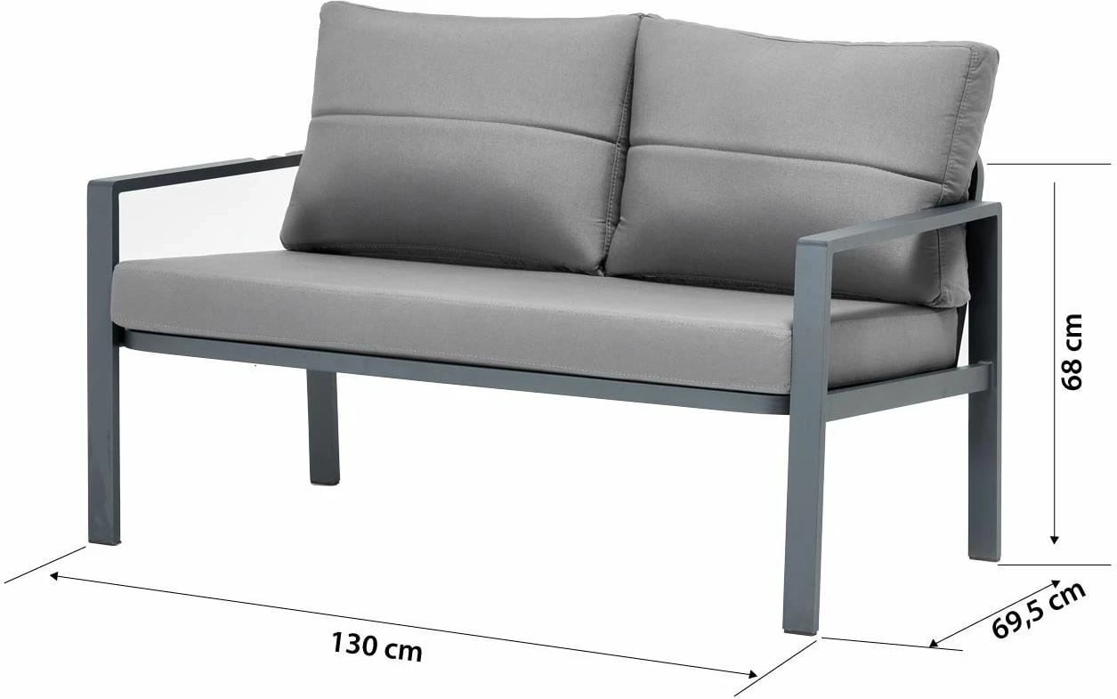 Set lounge për kopsht, Siena, ngjyrë antracit