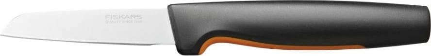 Thikë kuzhine Fiskars Functional Form 1057544, teh çelik inox 8 cm, dorezë e zezë/portokalli
