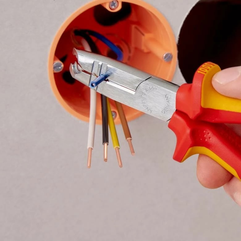 Kërrabza zhveshëse Knipex 13 46 165, izolim mbrojtës, 165mm, kuqe/verdhe