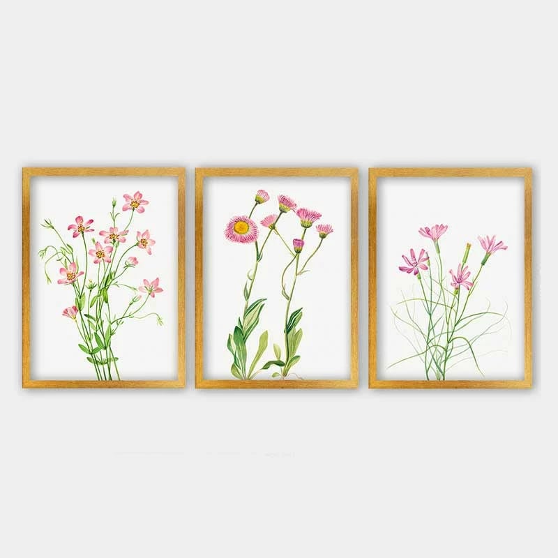 Pikturë dekorative me kornizë, 3 copë, Wallity, 3AC_32613479_3545