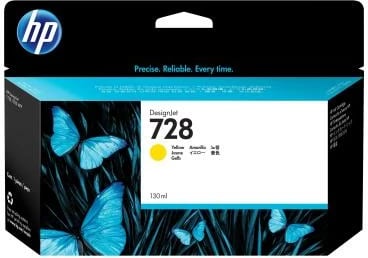 Patron boje, HP 728 F9J65A 130 ml, e verdhë