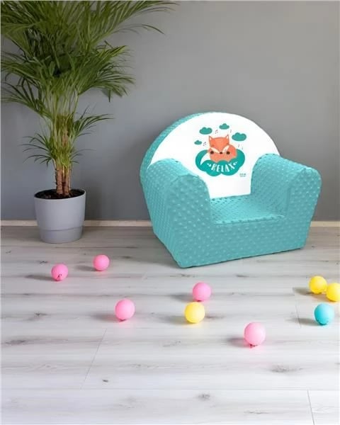 Kolltuk fëmijësh New Baby Liška minky i butë me mbulesë të heqshme 42x53 cm mentë