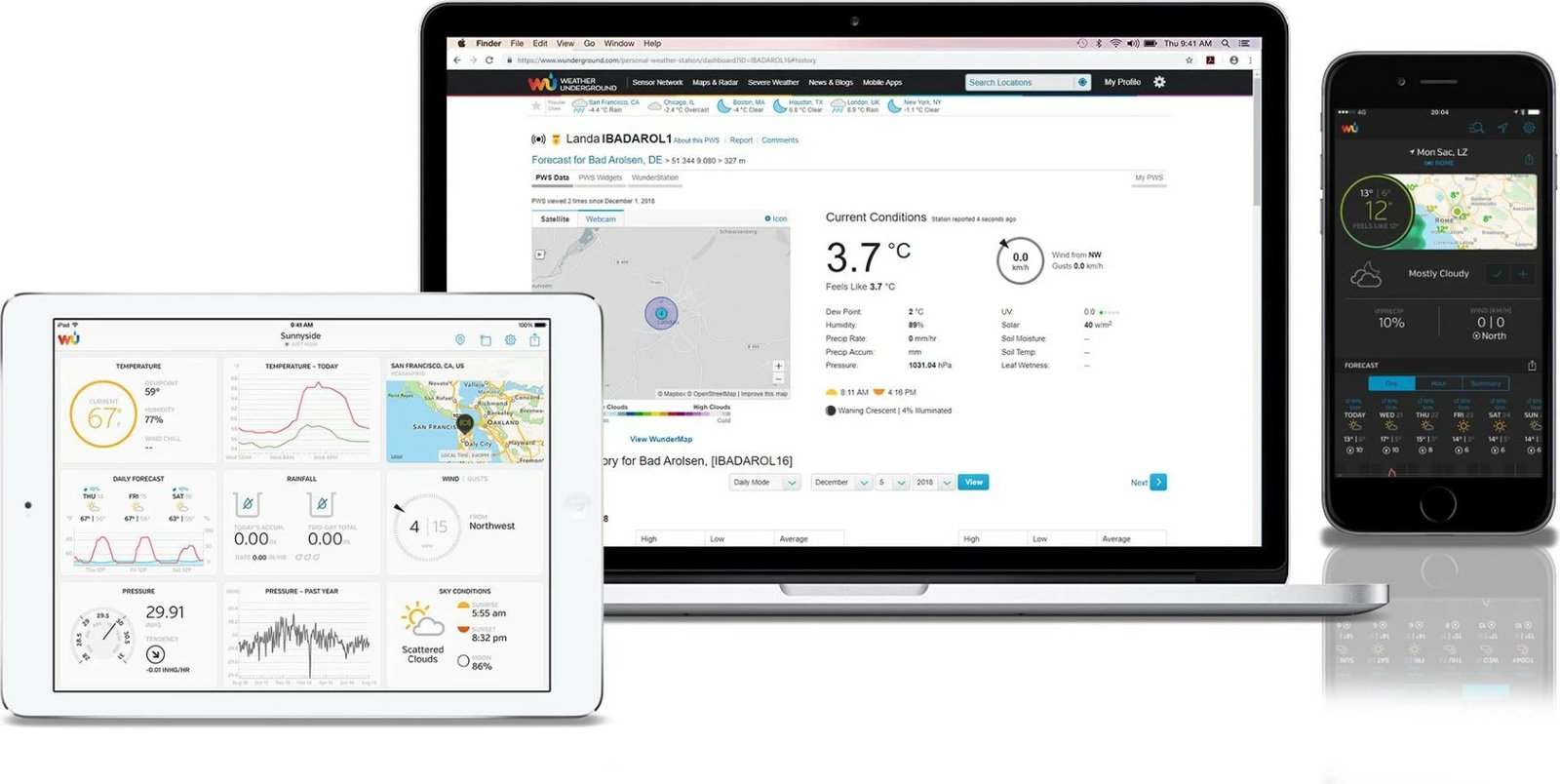 Stacion moti Bresser Wetter Center 5-in-1, WLAN, sensorë profesional, ekran me ngjyra Stacion moti Bresser Wetter Center 5-in-1, WLAN, sensorë profesional, ekran me ngjyra