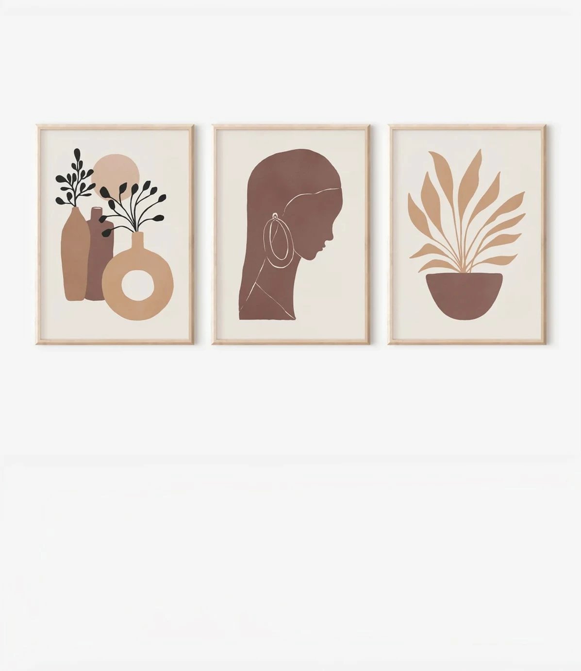 Pikturë dekorative me kornizë (3 copë), Wallity, 3Dartsohoset64