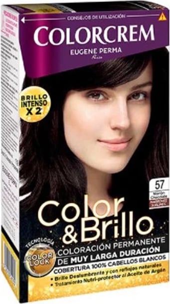 Ngjyrë për flokë unisex Eugene Perma Color & Shine 57, çokollatë kafe