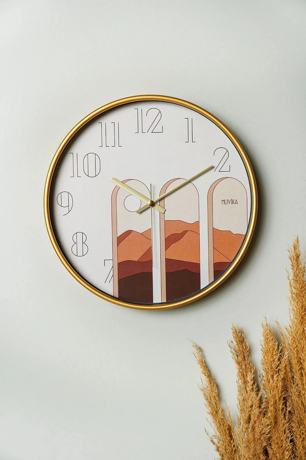 Orë muri dekorative Wallity, Inzdag, shumëngjyrëshe, 30cm