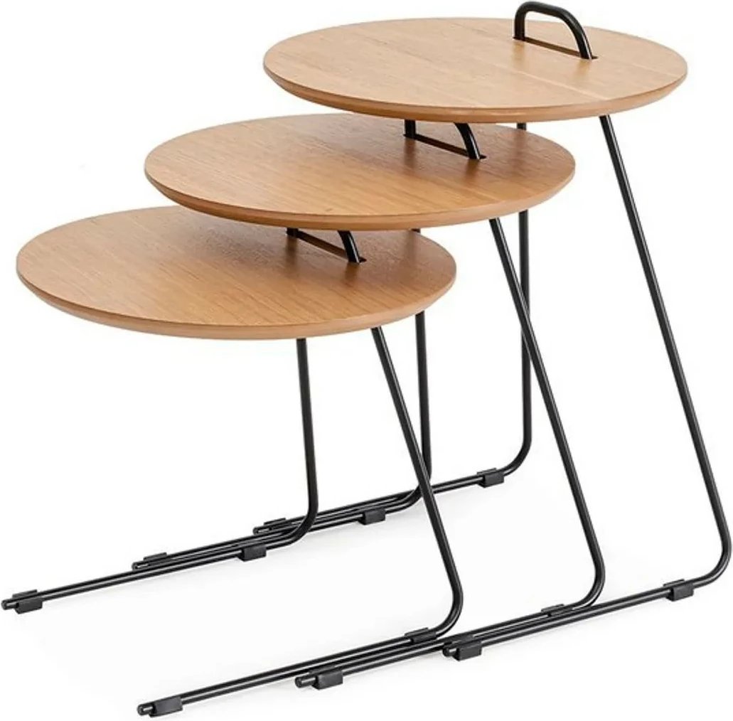 Set tavolinash ndihmëse (3 copë), Skye Decor, Metis - natyrale