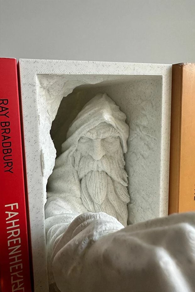 Mbajtës librash plastik, i bardhë, me dritë, Evila Originals, My Sterious