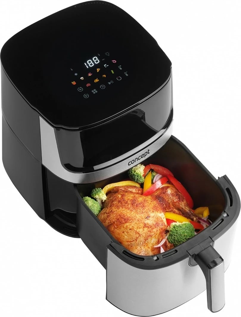 Fritezë me ajër Concept FR8010 7L 1500W me ekran me prekje, e zezë