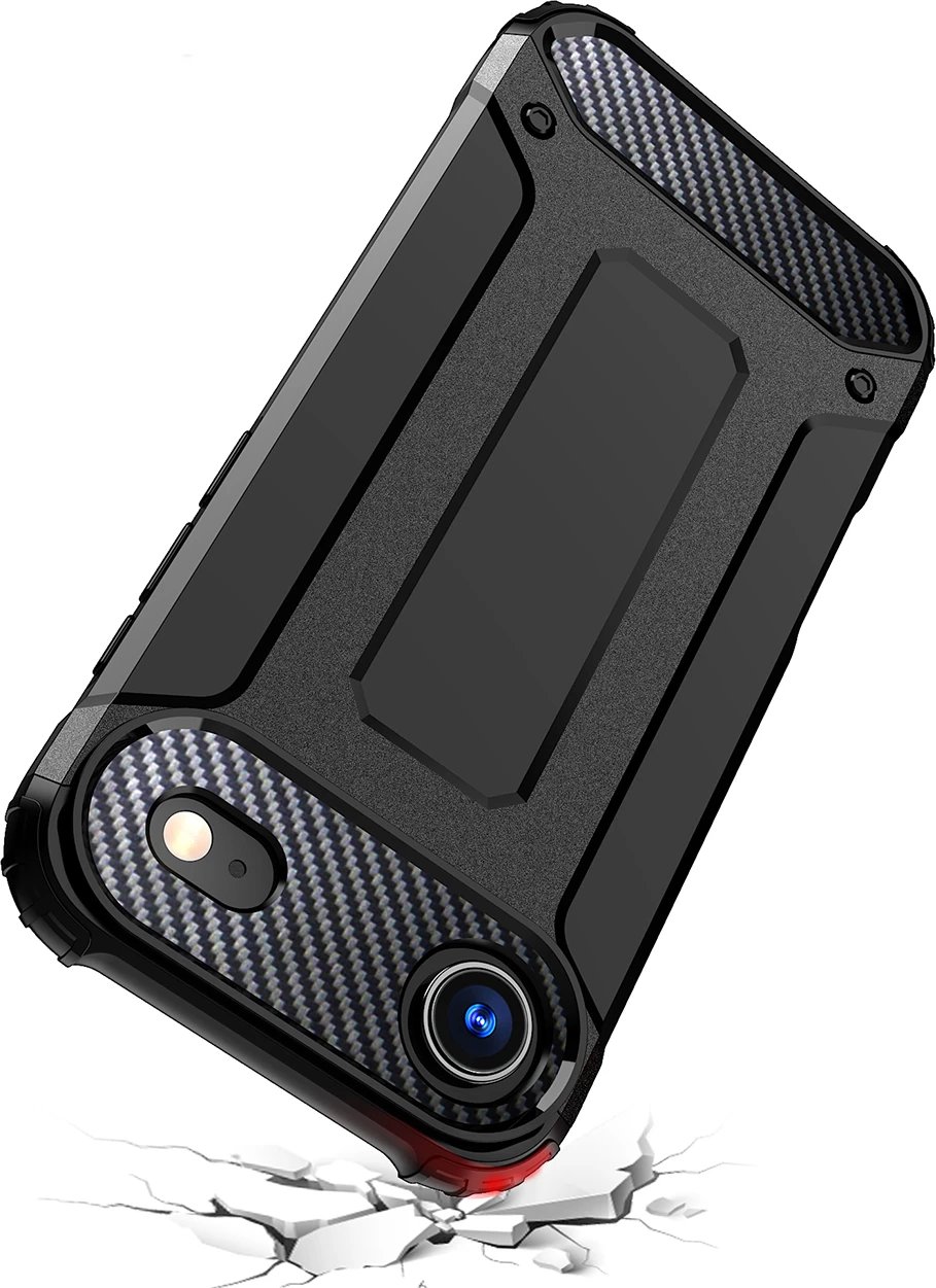 Mbështjellës Hurtel Hybrid Armor për iPhone 17 Air, i zi