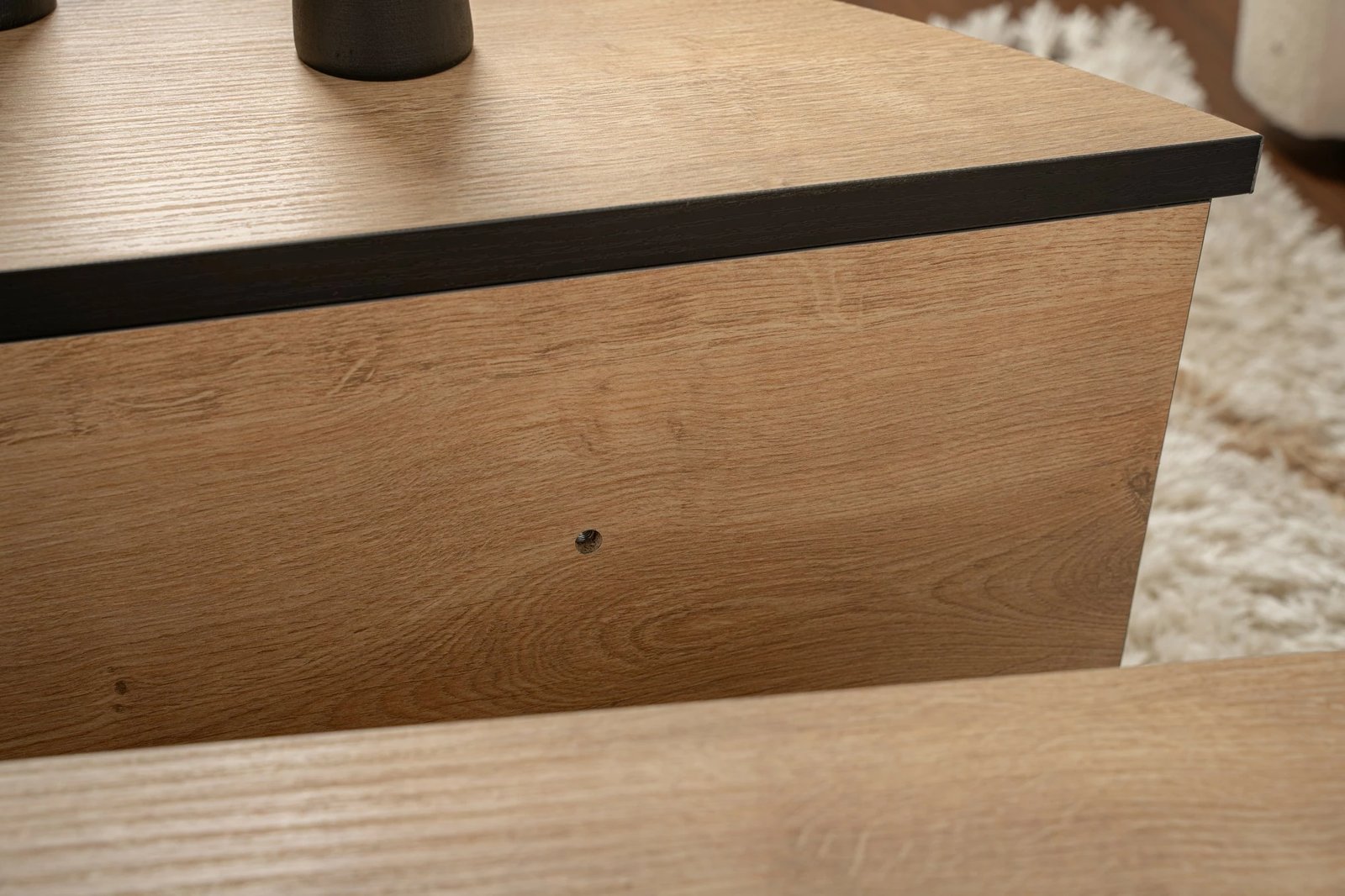 Set tavolinash kafeje Nordure, Orion, ngjyrë lis mjaltë, e zezë