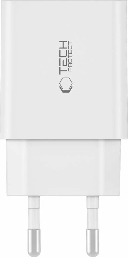 Karikues muri Tech-Protect NC30W, 2 porta, USB-C PD 30W / USB-A QC 3.0, Bardhë