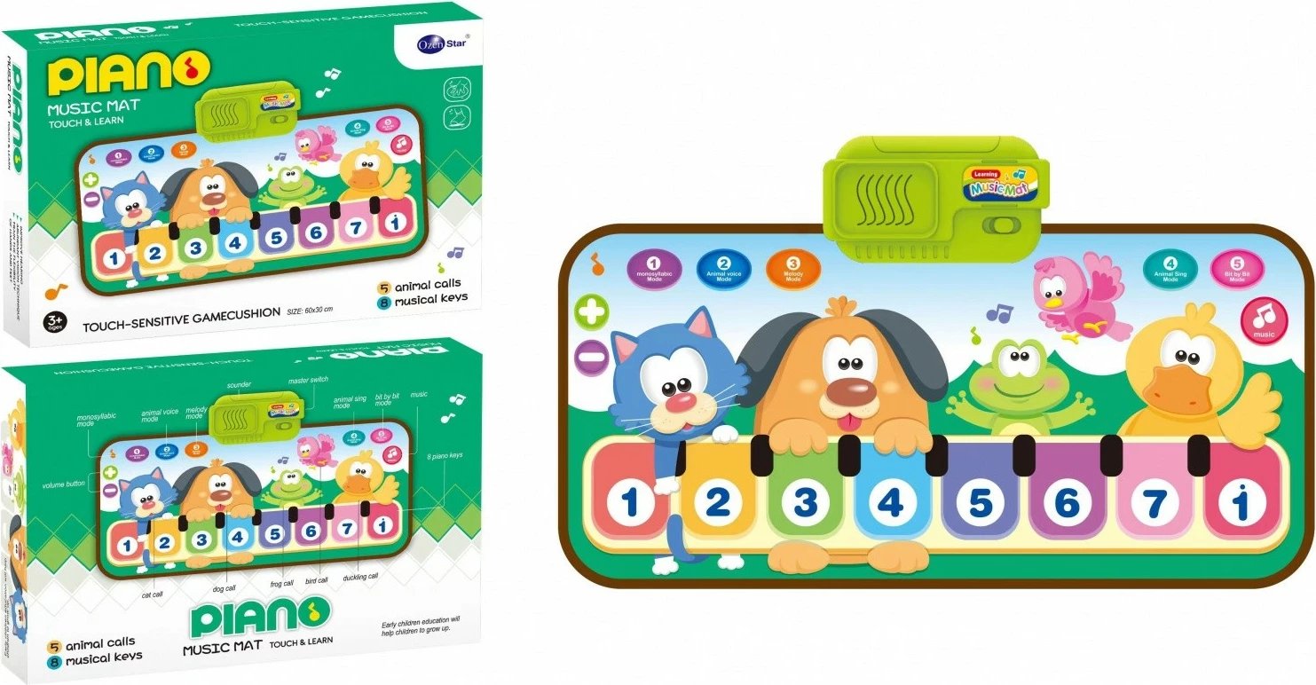 Tapet muzikor Artyk Music Mat, 60x36 cm, shumëngjyrësh