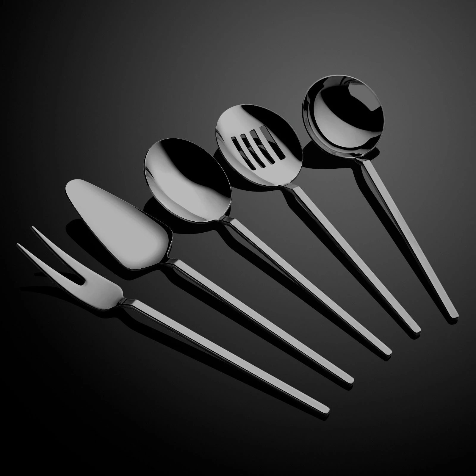 Set shërbimi (5 copë), ngjyrë titanium e zezë, Hermia Concept