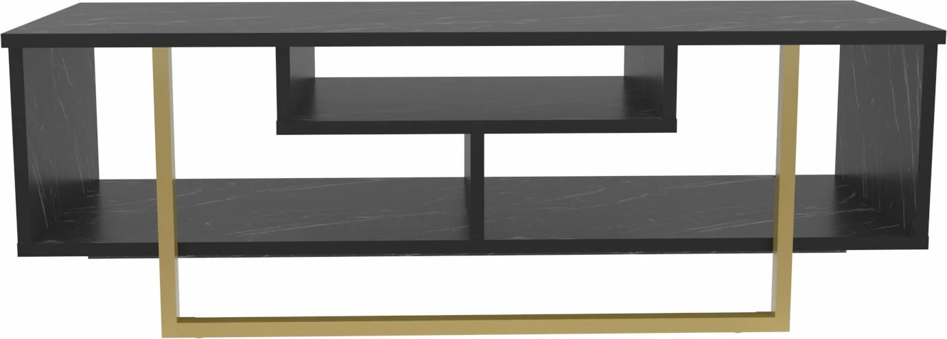 Komodinë TV Hanah Home, Asal 120, e zezë dhe ari